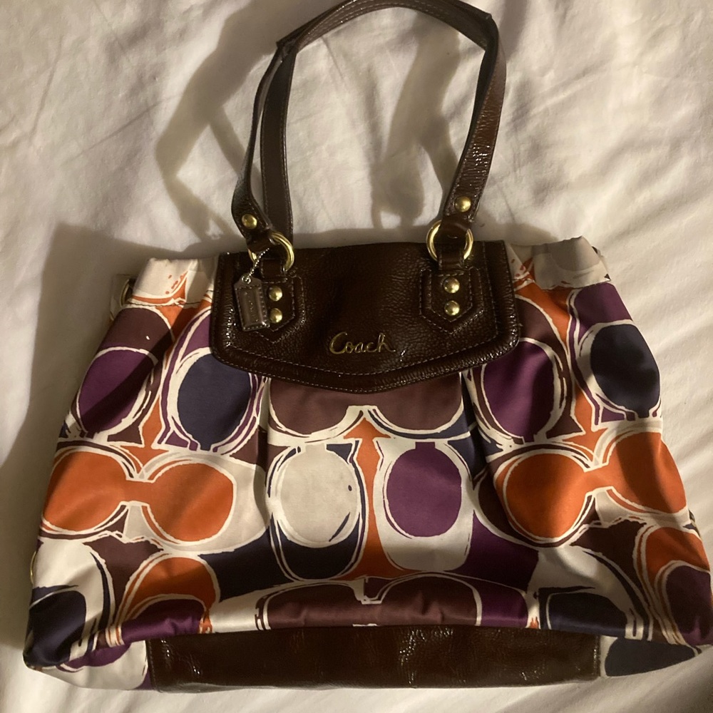 Coach satin scarf series purse